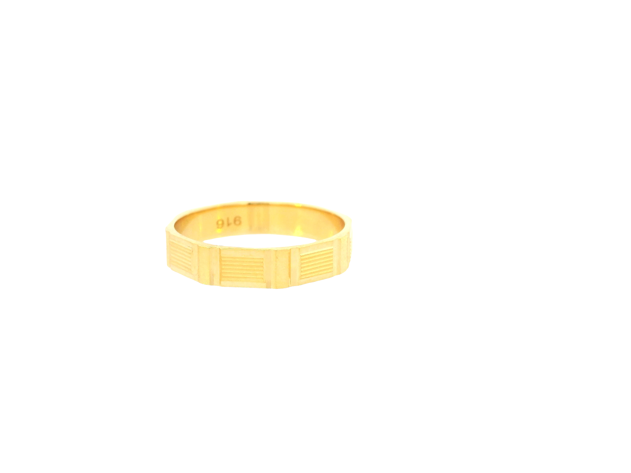 22K Yellow Gold Ring – Polished Classic Band