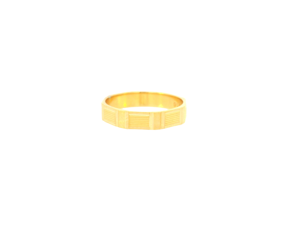 22K Yellow Gold Ring – Polished Classic Band