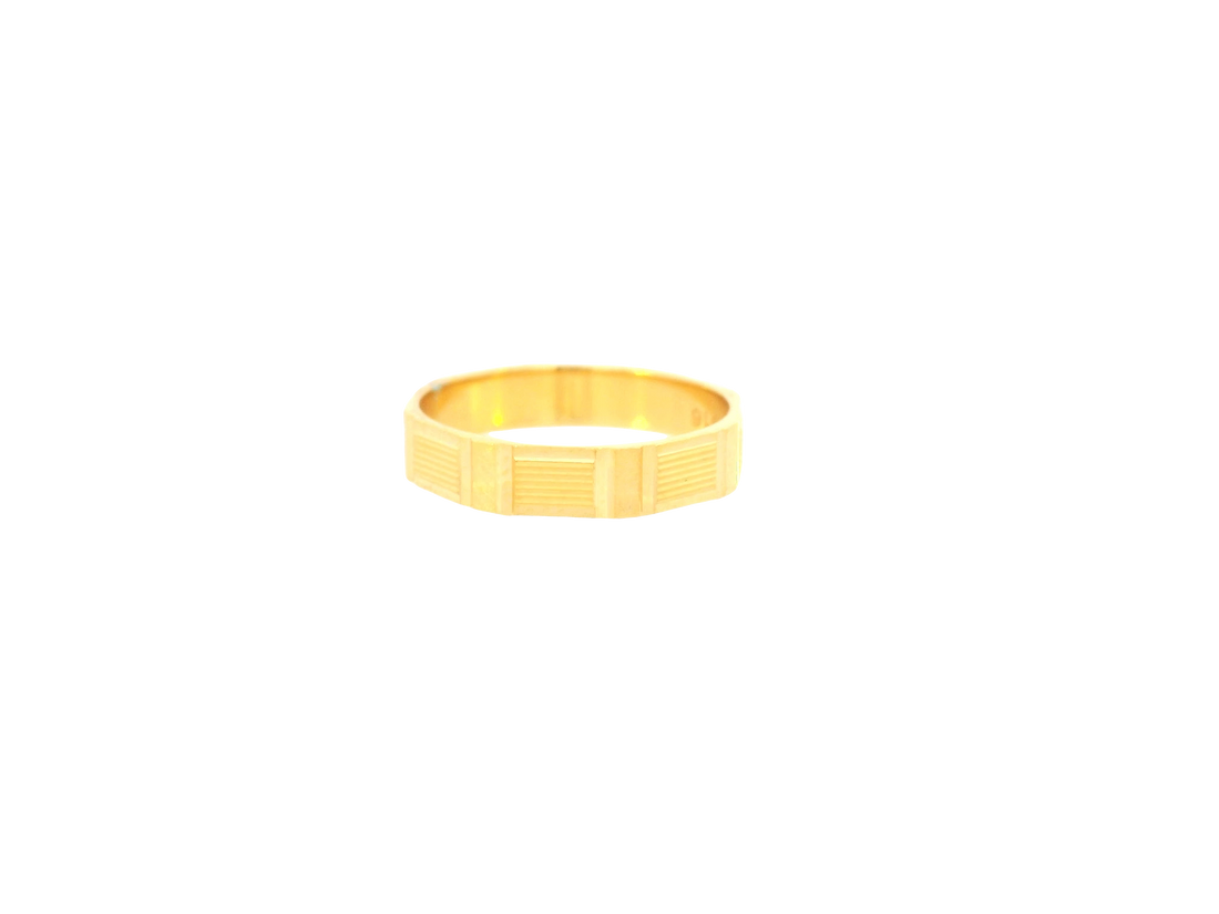 22K Yellow Gold Ring – Polished Classic Band