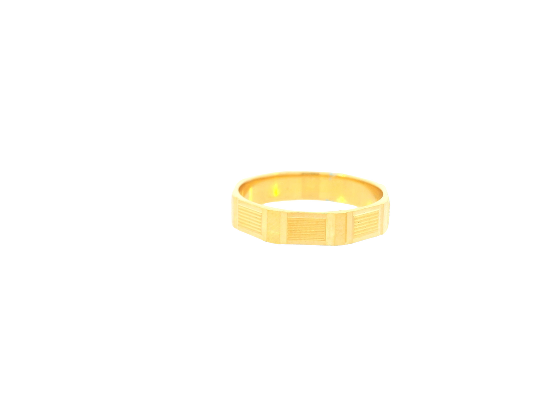 22K Yellow Gold Ring – Polished Classic Band