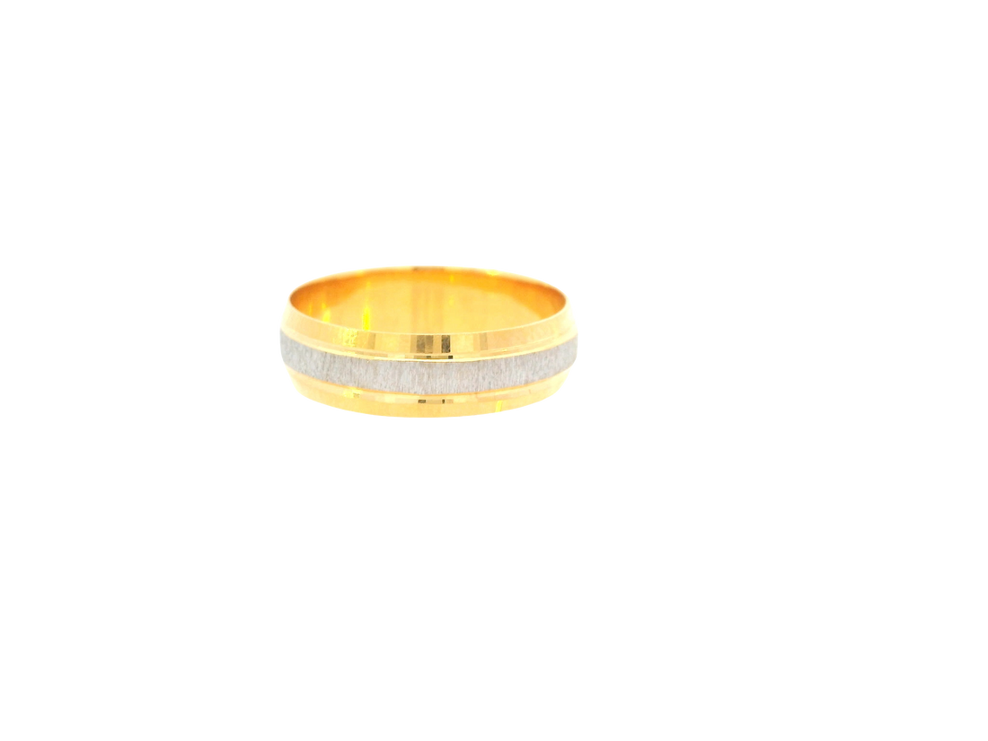 22K Two-Tone Gold Ring – Yellow &amp; White Gold