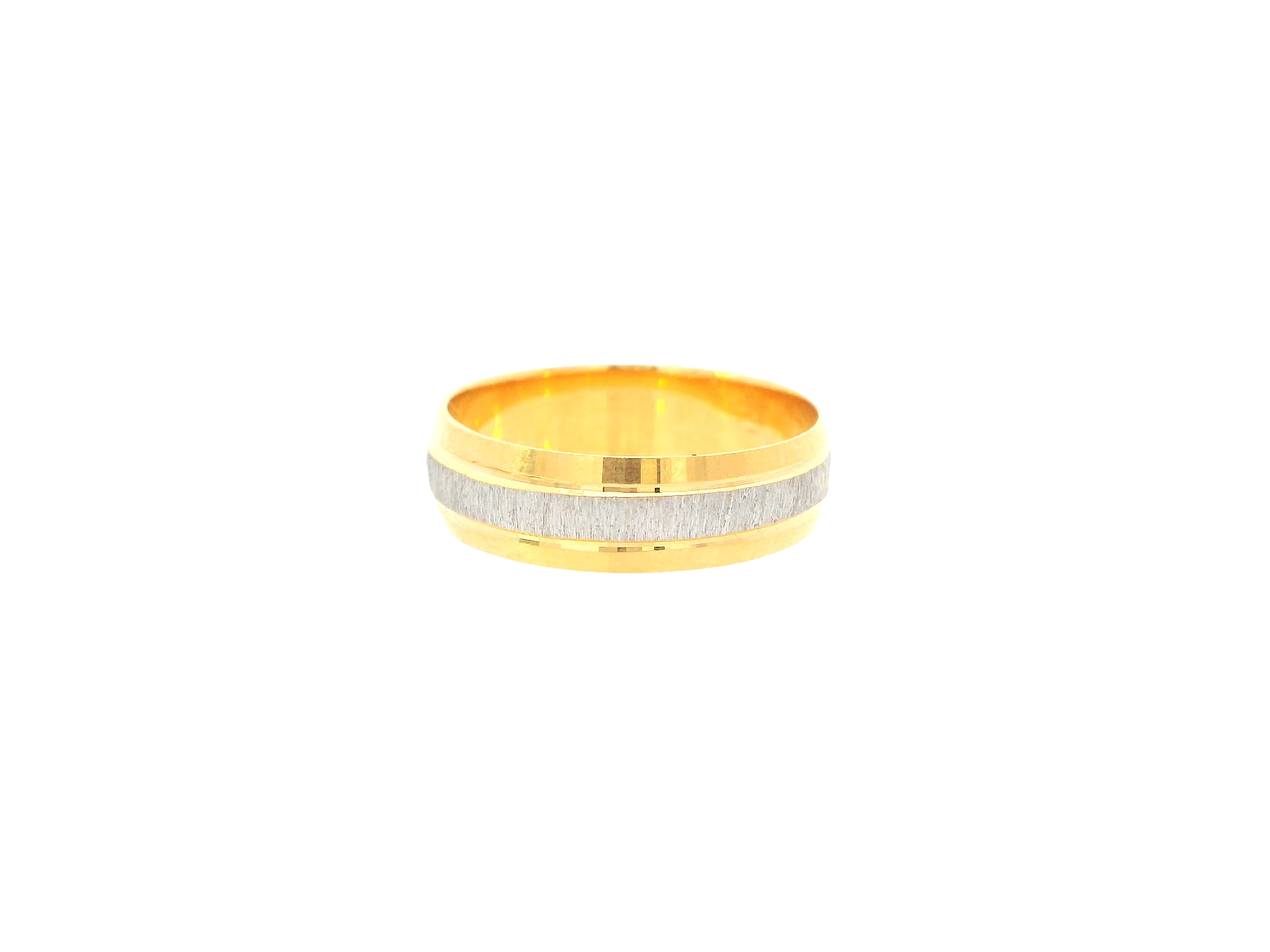 22K Two-Tone Gold Ring – Yellow &amp; White Gold