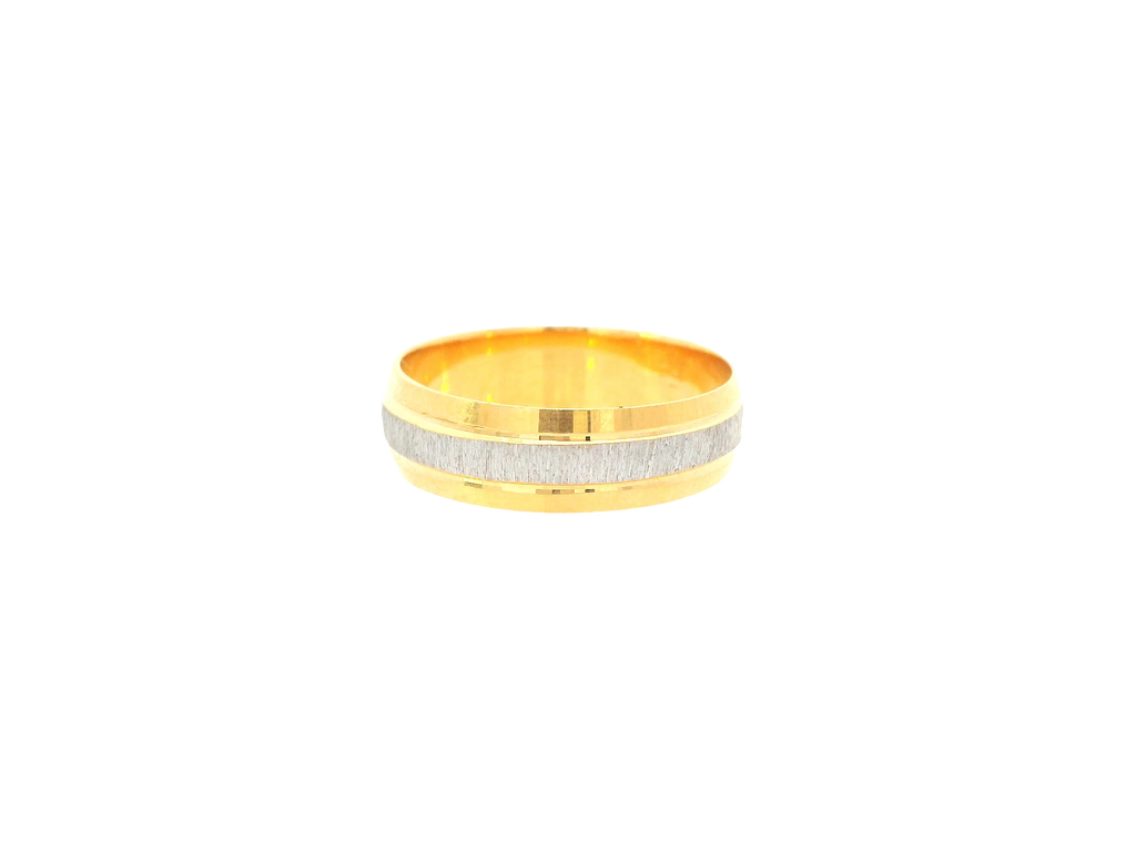 22K Two-Tone Gold Ring – Yellow &amp; White Gold