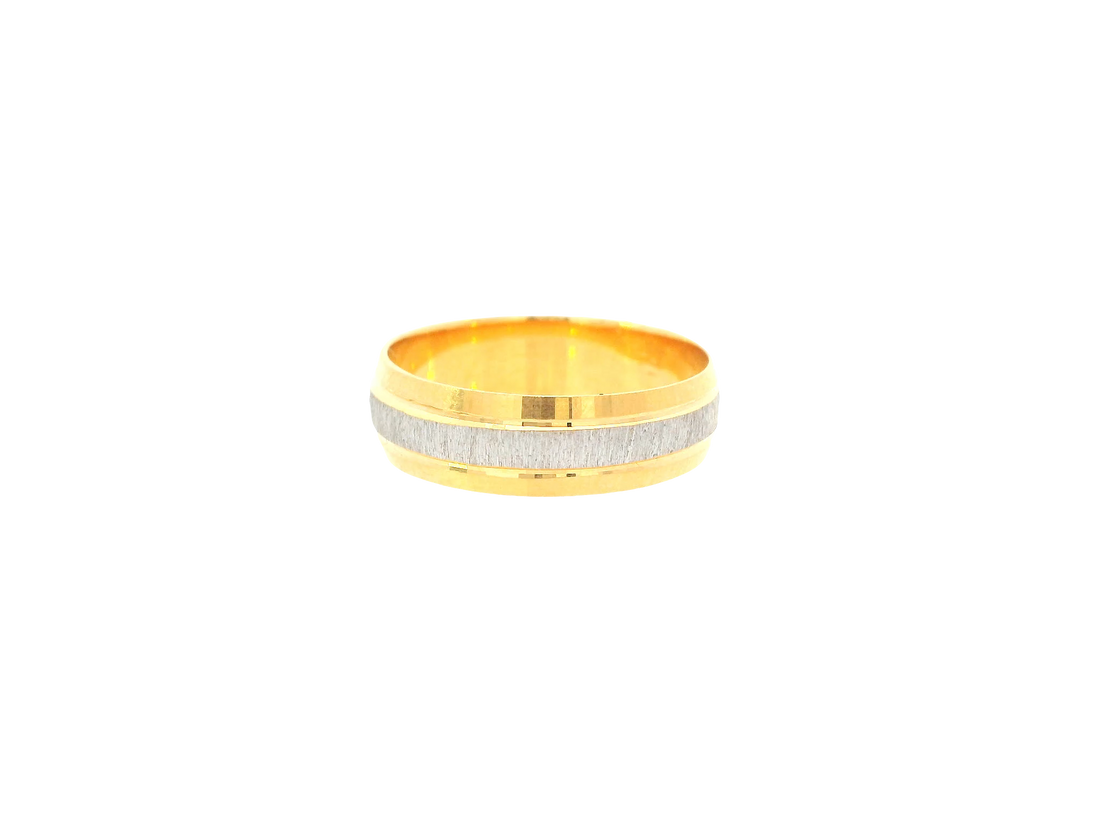22K Two-Tone Gold Ring – Yellow &amp; White Gold