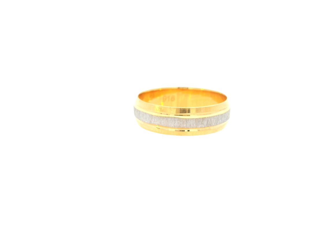 22K Two-Tone Gold Ring – Yellow &amp; White Gold