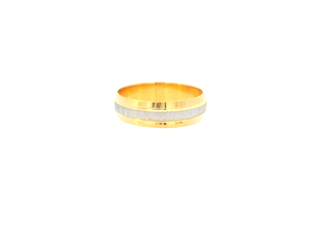 22K Two-Tone Gold Ring – Yellow &amp; White Gold