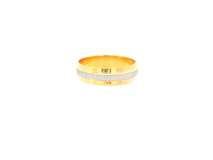 22K Two-Tone Gold Ring – Yellow &amp; White Gold