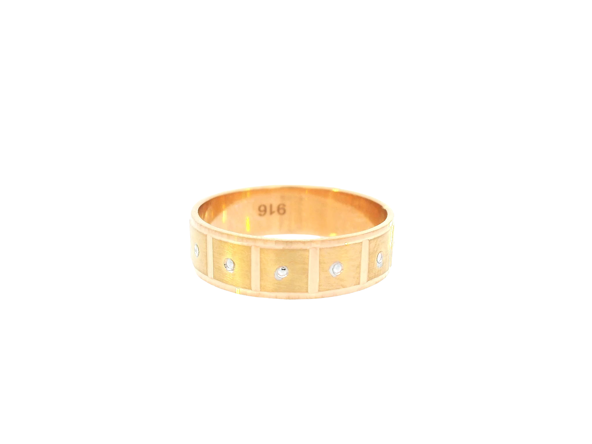 22K Two-Tone Gold Ring – Yellow &amp; White Gold