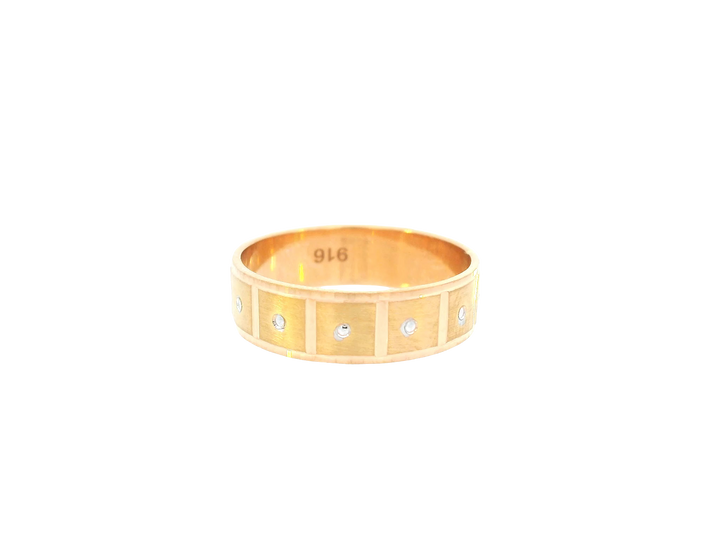 22K Two-Tone Gold Ring – Yellow &amp; White Gold