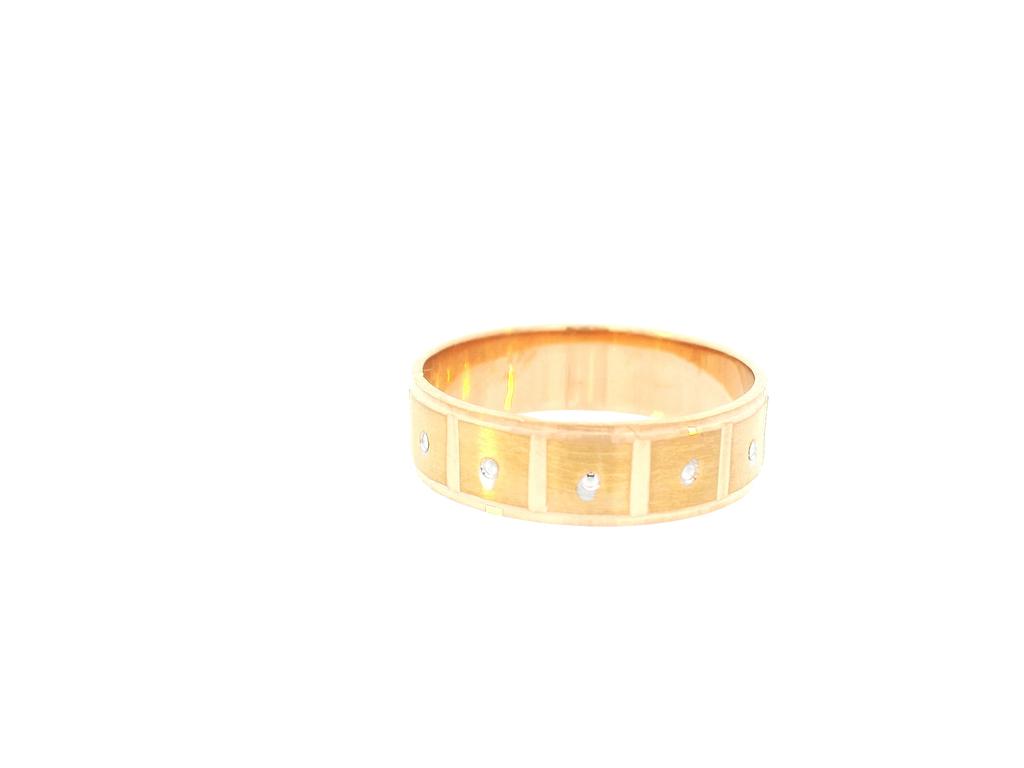 22K Two-Tone Gold Ring – Yellow &amp; White Gold