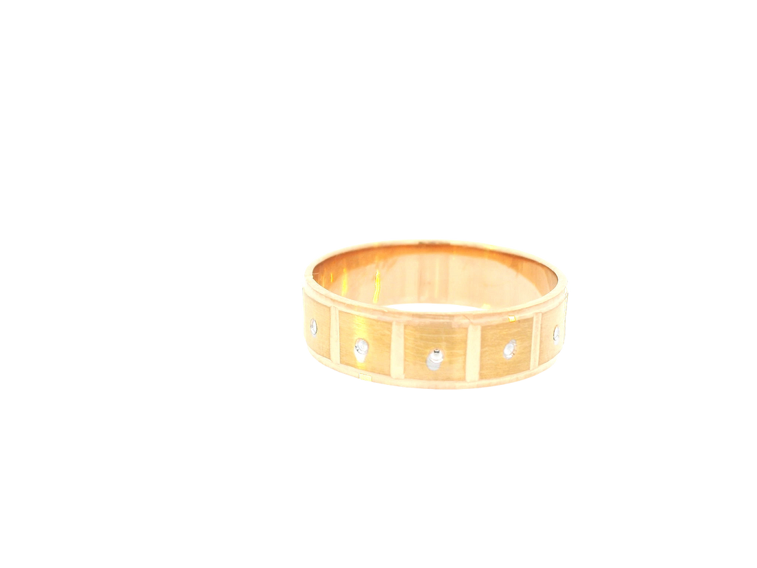 22K Two-Tone Gold Ring – Yellow &amp; White Gold