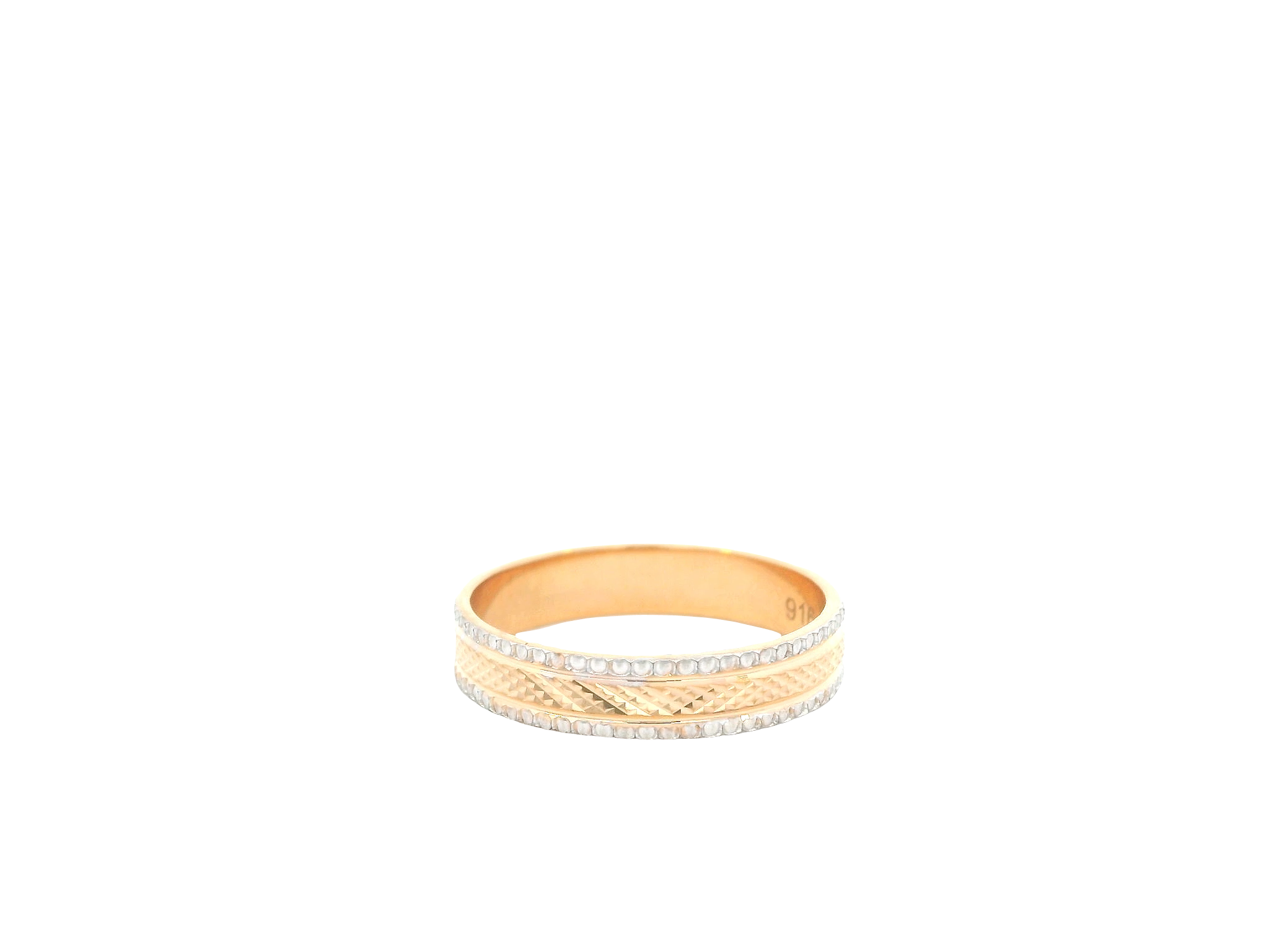 22K Two-Tone Gold Ring – Yellow &amp; White Gold