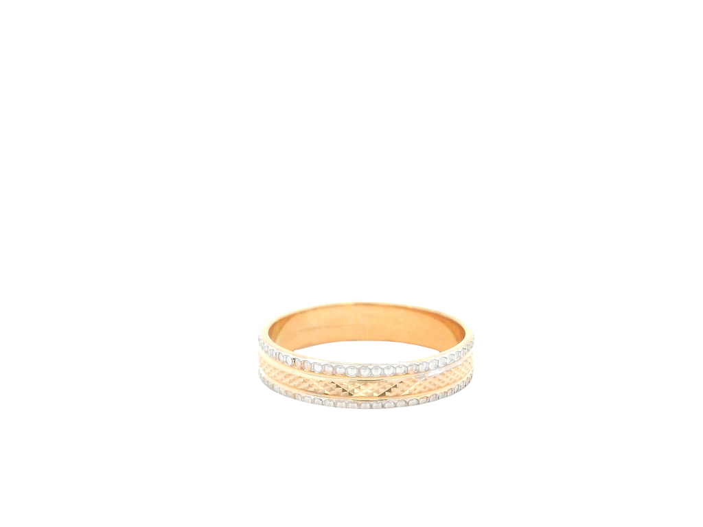22K Two-Tone Gold Ring – Yellow &amp; White Gold