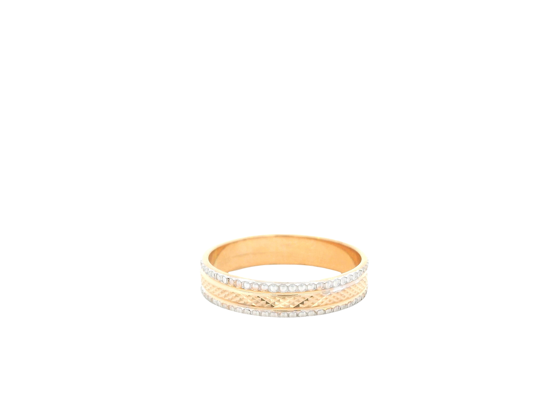 22K Two-Tone Gold Ring – Yellow &amp; White Gold