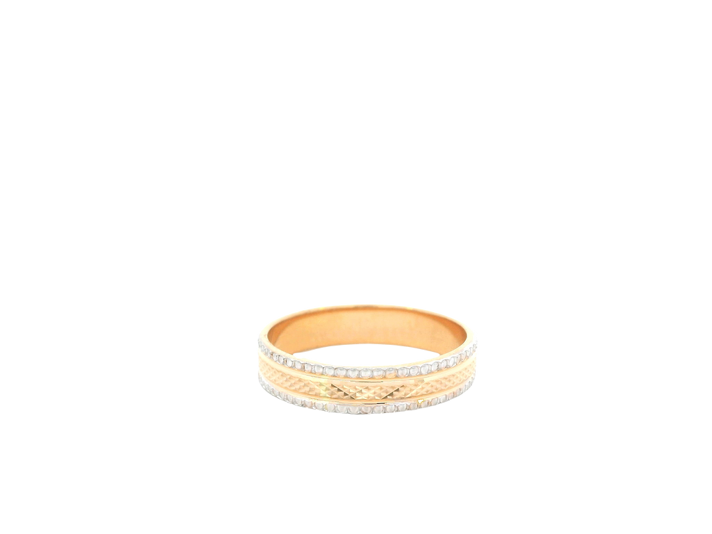 22K Two-Tone Gold Ring – Yellow &amp; White Gold