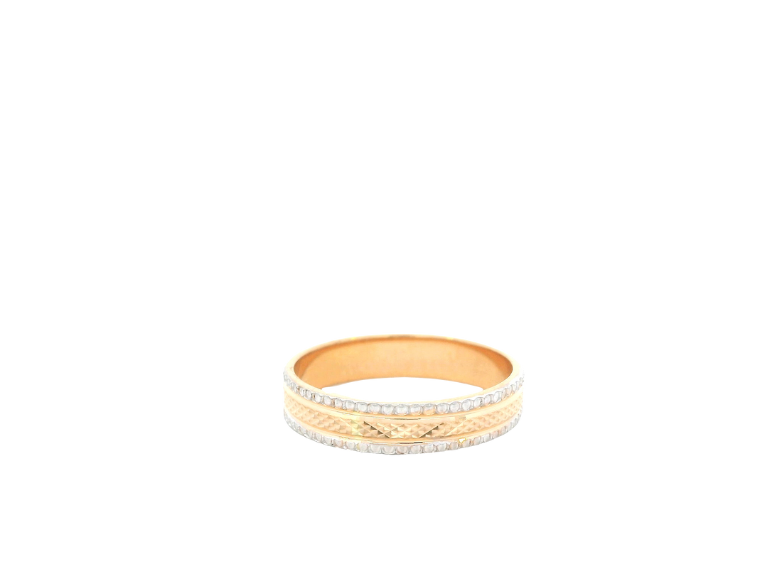 22K Two-Tone Gold Ring – Yellow &amp; White Gold