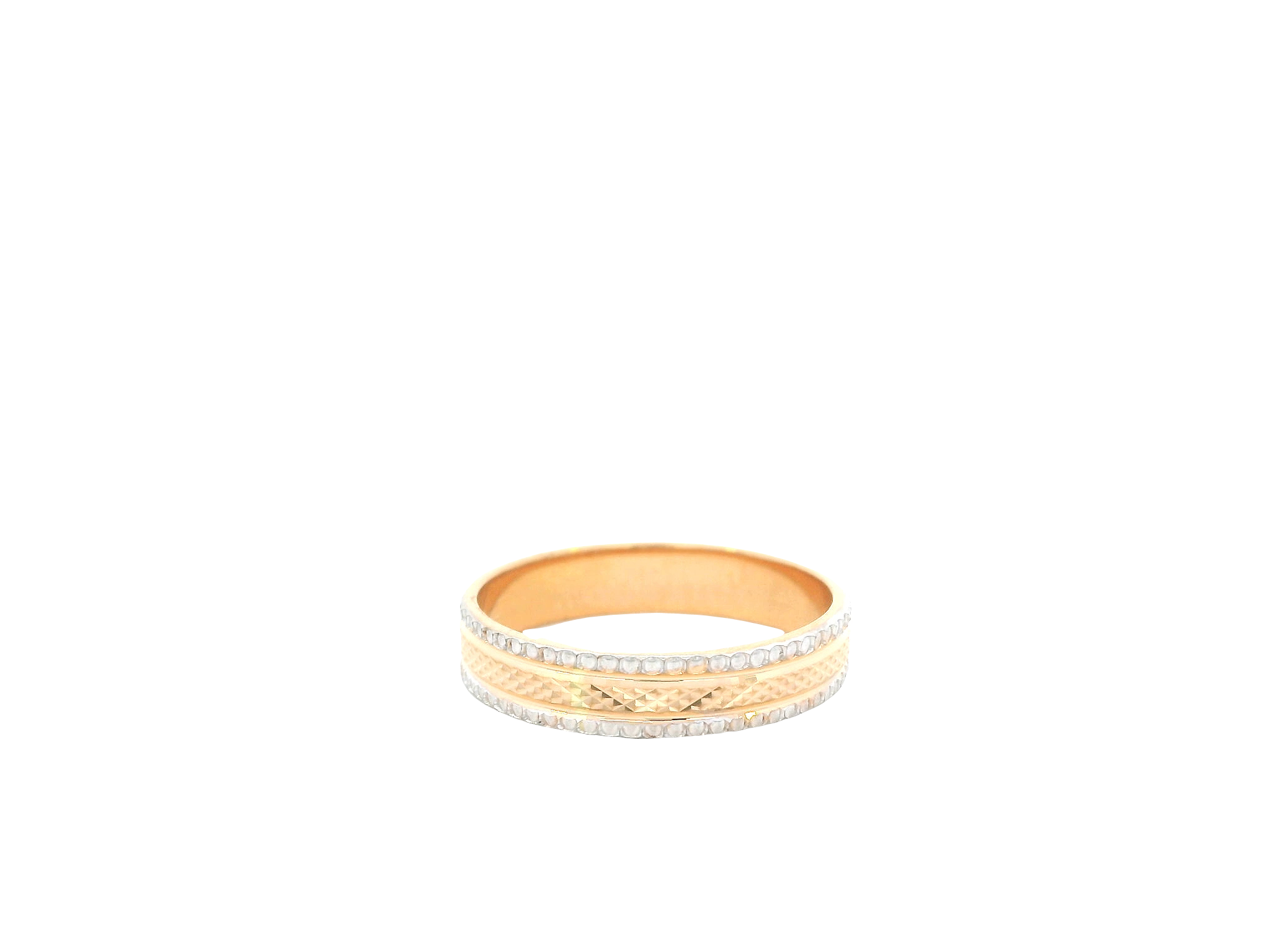 22K Two-Tone Gold Ring – Yellow &amp; White Gold