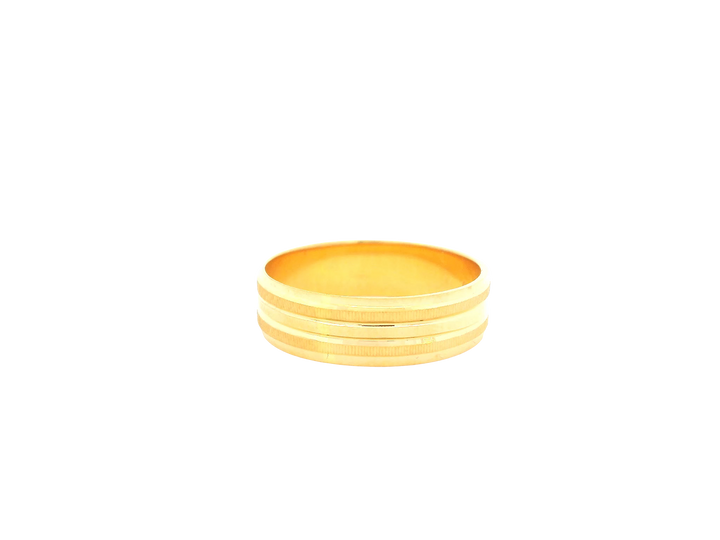 22K Yellow Gold Ring – Polished Classic Band