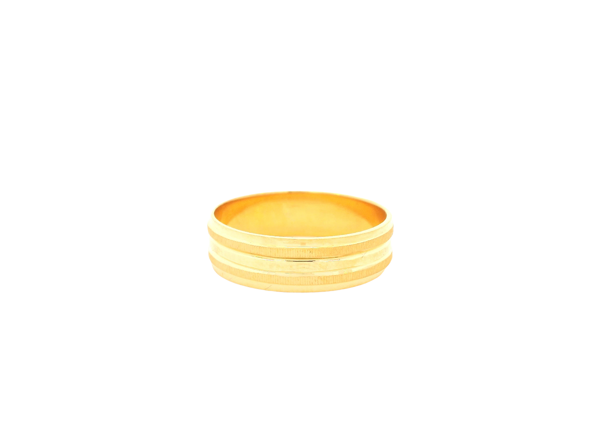 22K Yellow Gold Ring – Polished Classic Band