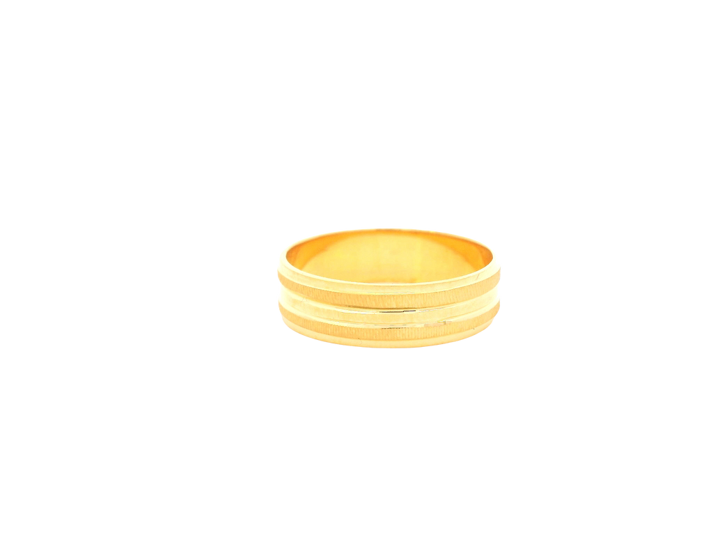 22K Yellow Gold Ring – Polished Classic Band