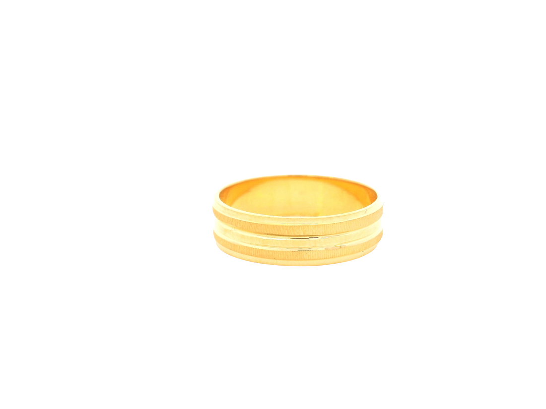 22K Yellow Gold Ring – Polished Classic Band