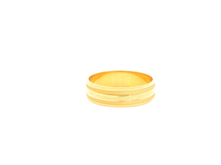 22K Yellow Gold Ring – Polished Classic Band