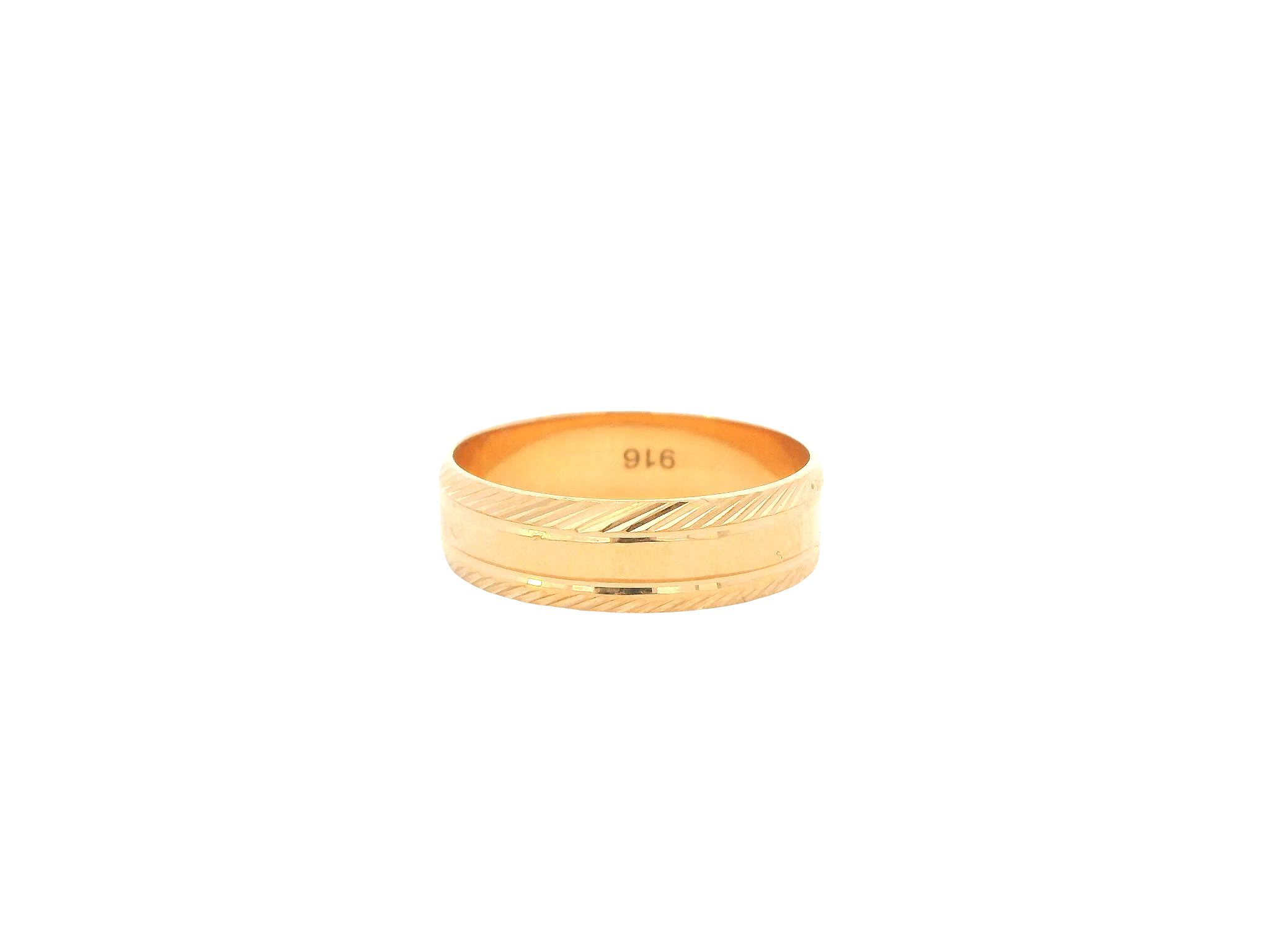 22K Yellow Gold Ring – Polished Classic Band