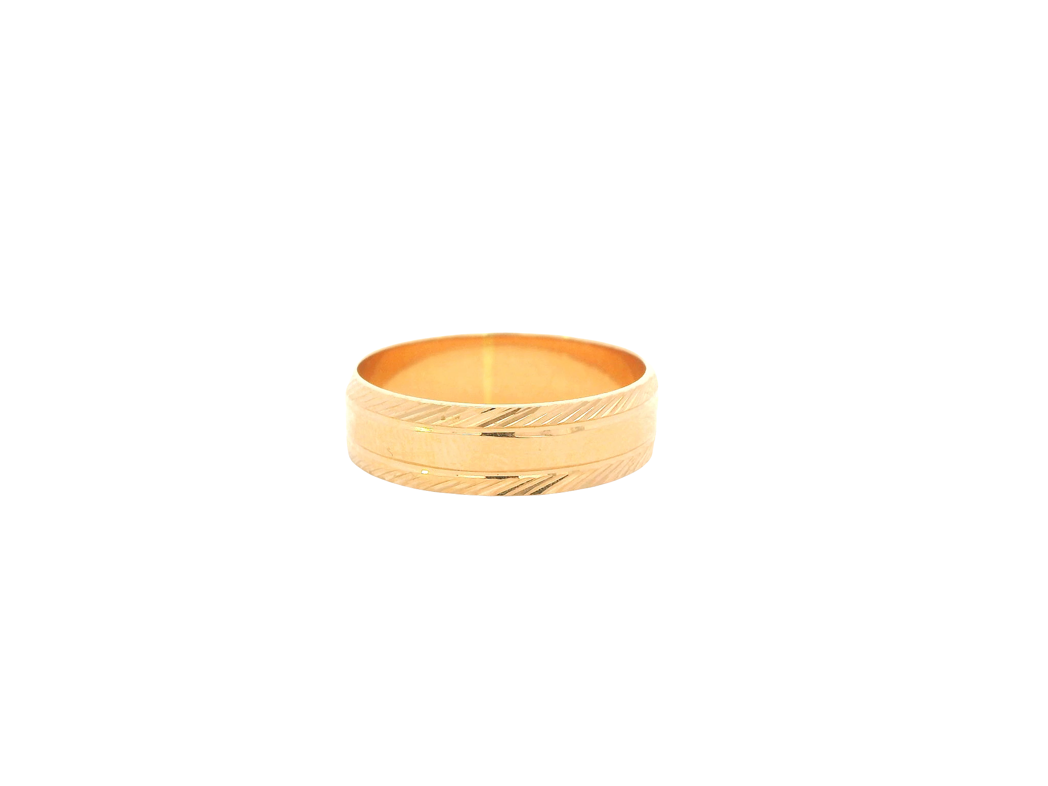 22K Yellow Gold Ring – Polished Classic Band