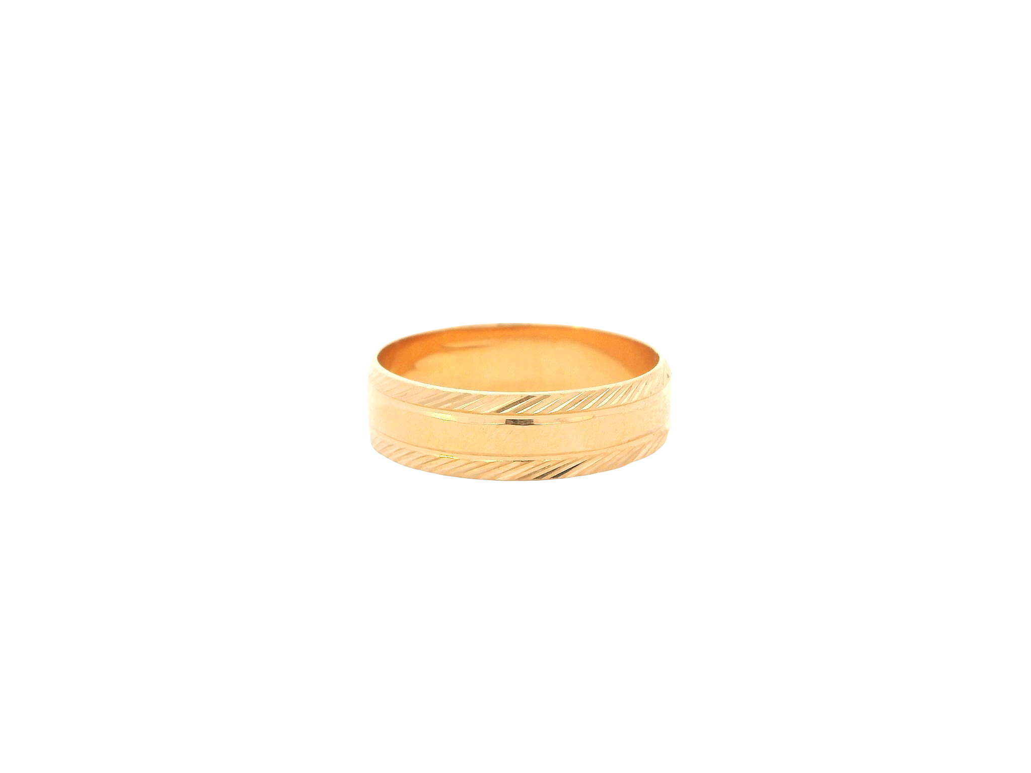 22K Yellow Gold Ring – Polished Classic Band