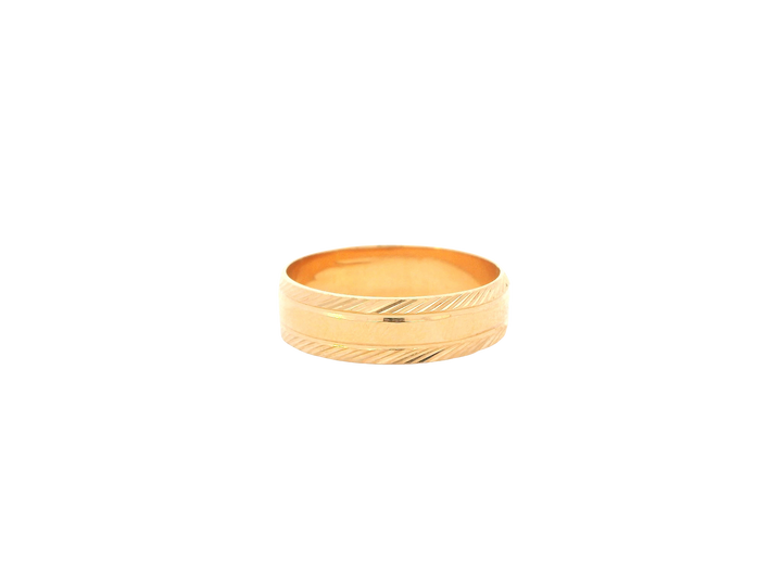22K Yellow Gold Ring – Polished Classic Band