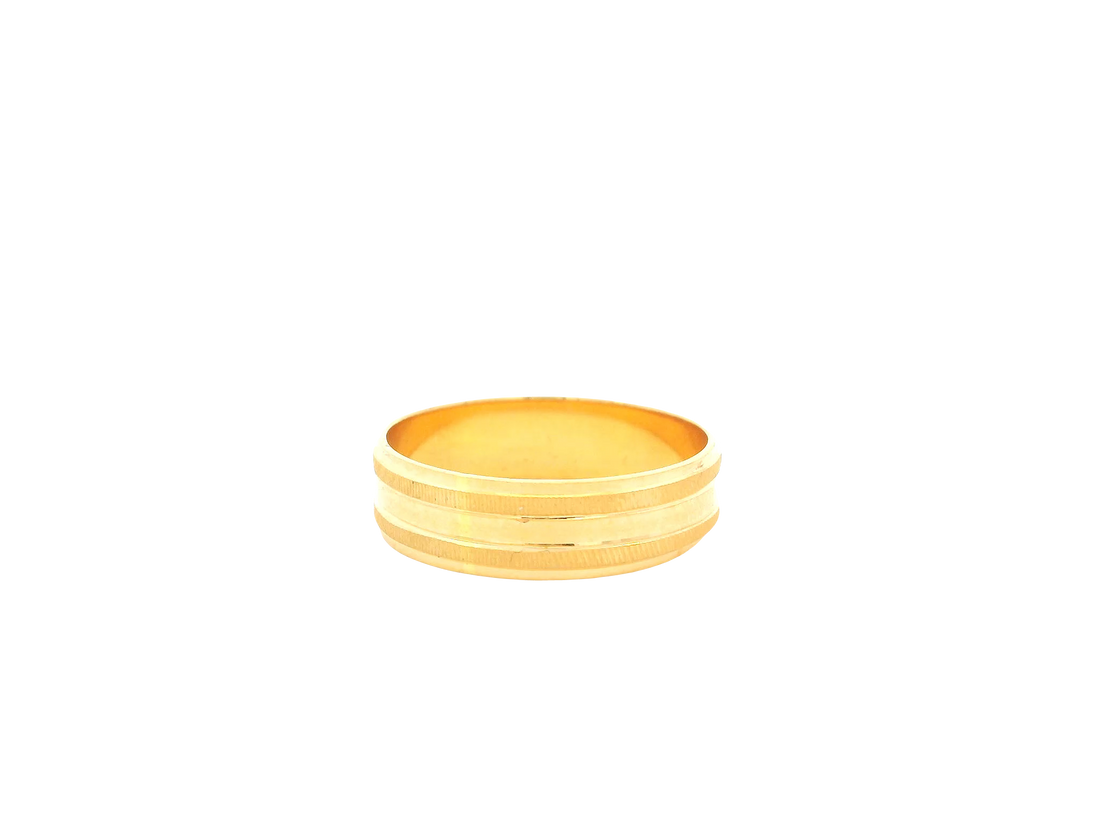 22K Yellow Gold Ring – Polished Classic Band