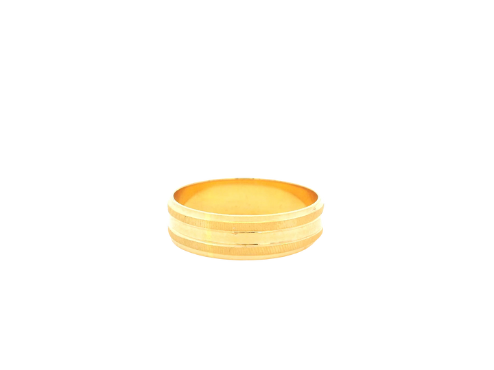22K Yellow Gold Ring – Polished Classic Band