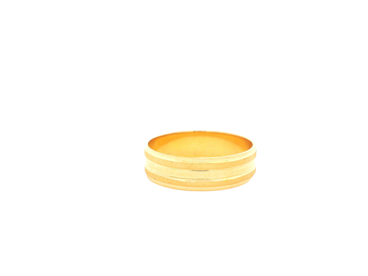 22K Yellow Gold Ring – Polished Classic Band