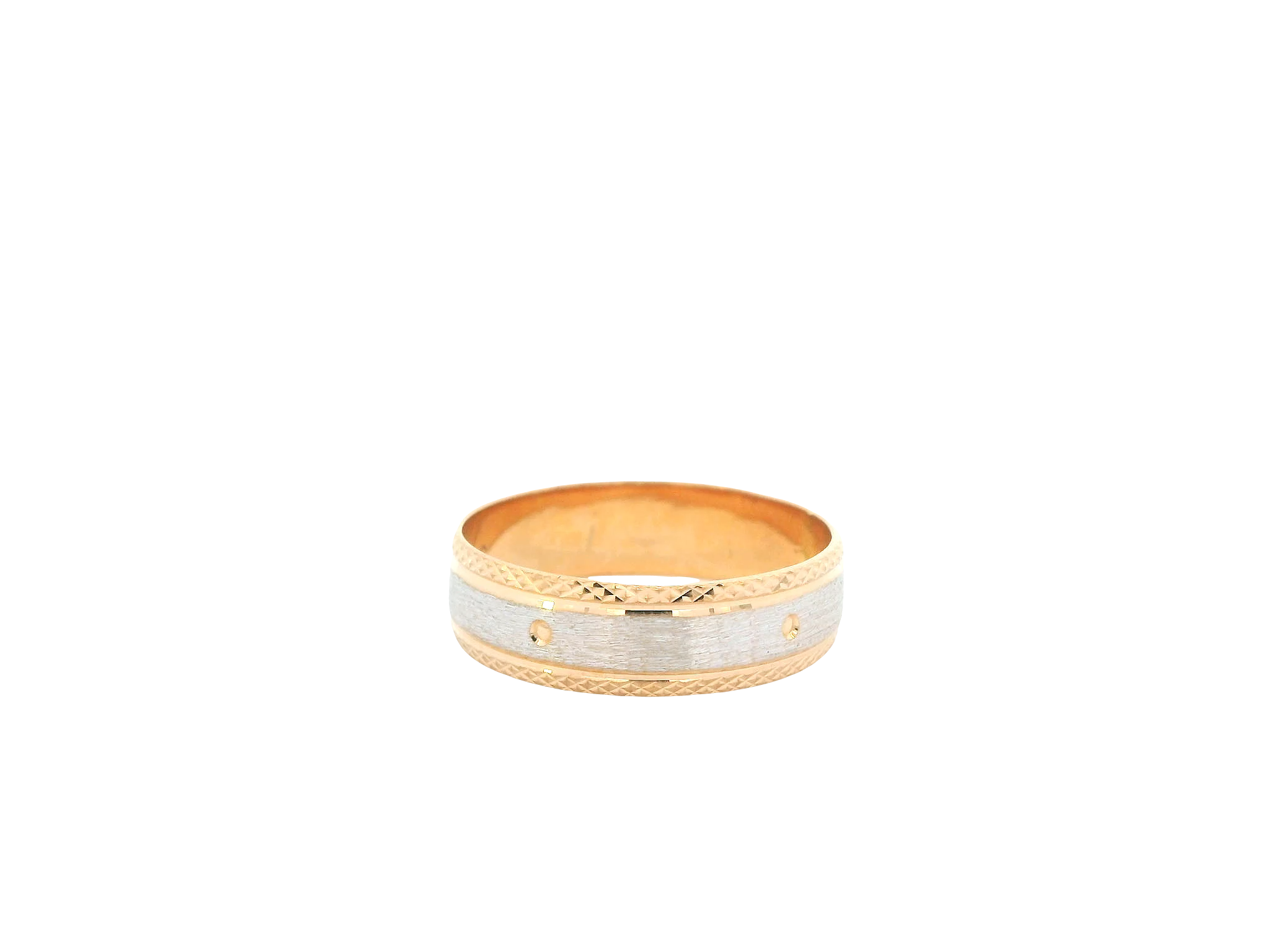 22K Two-Tone Gold Ring – Yellow &amp; White Gold