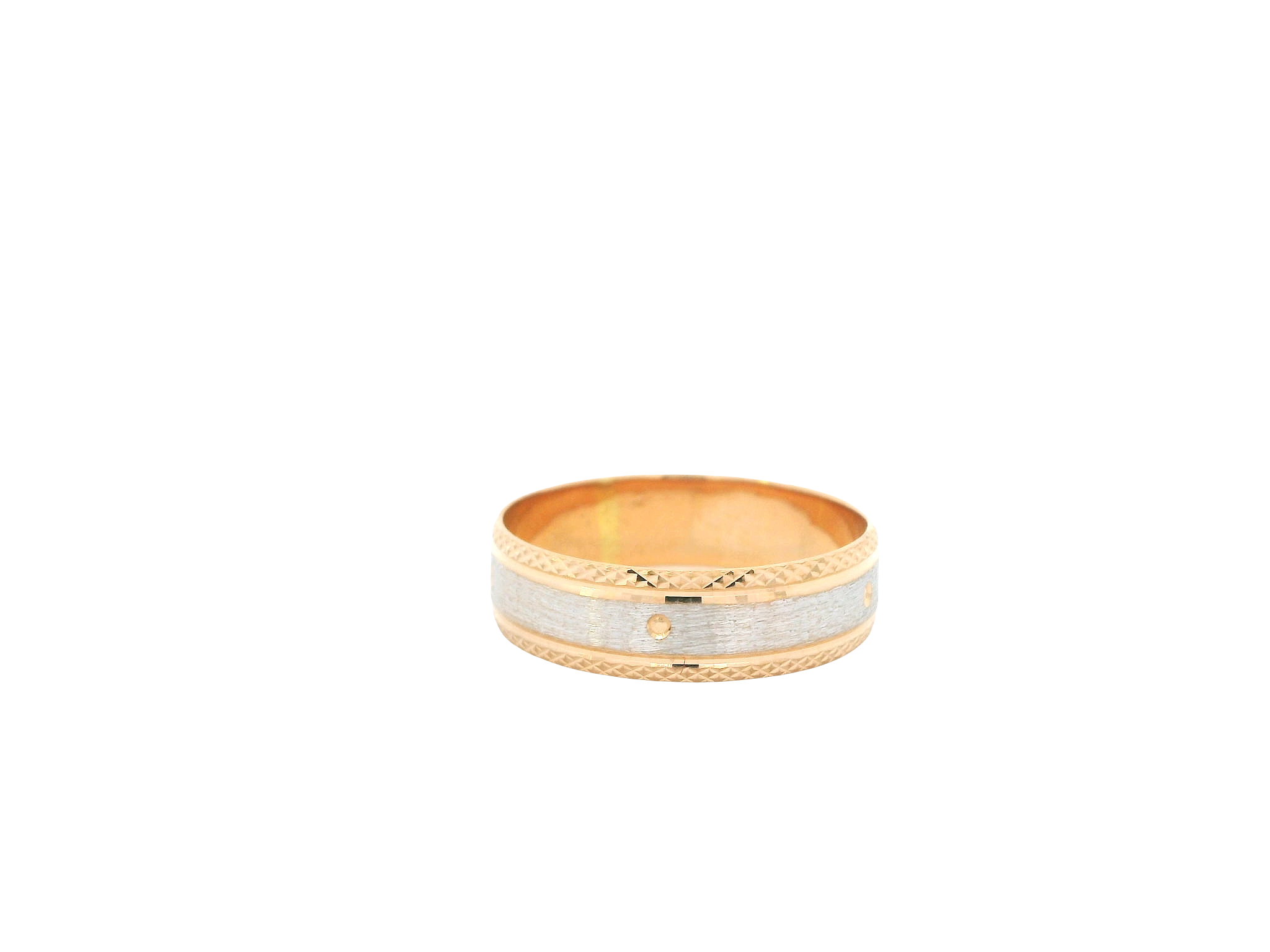 22K Two-Tone Gold Ring – Yellow &amp; White Gold