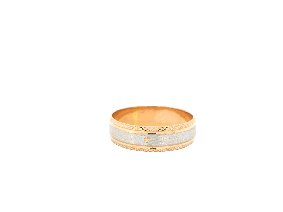 22K Two-Tone Gold Ring – Yellow &amp; White Gold