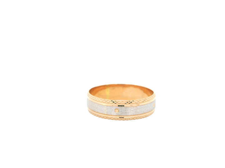22K Two-Tone Gold Ring – Yellow &amp; White Gold