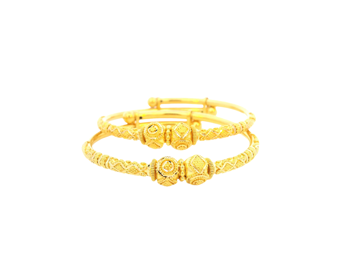 22K Yellow Gold Adjustable Baby Bangle