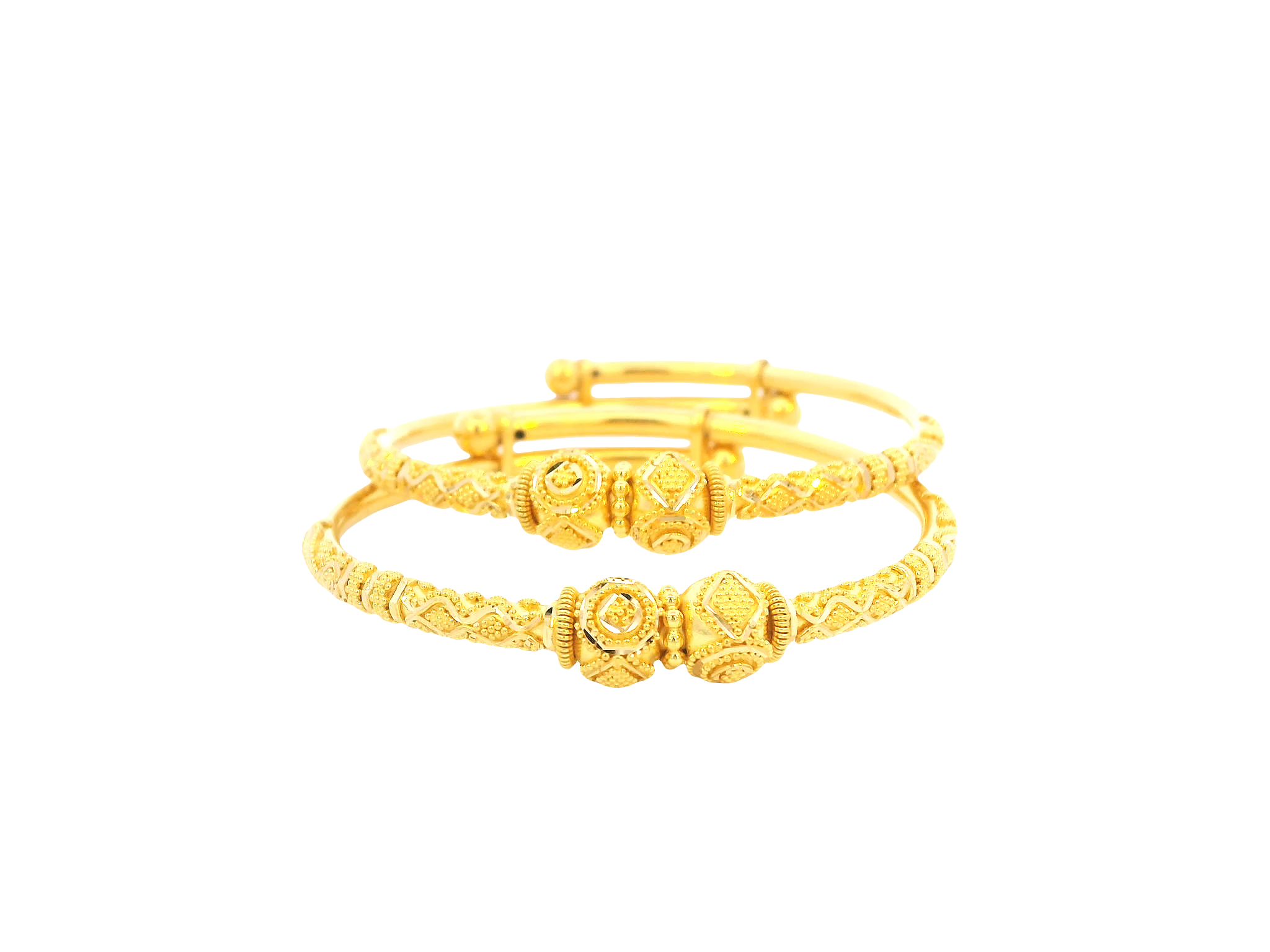 22K Yellow Gold Adjustable Baby Bangle