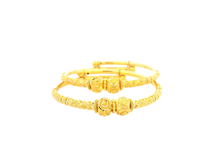 22K Yellow Gold Adjustable Baby Bangle