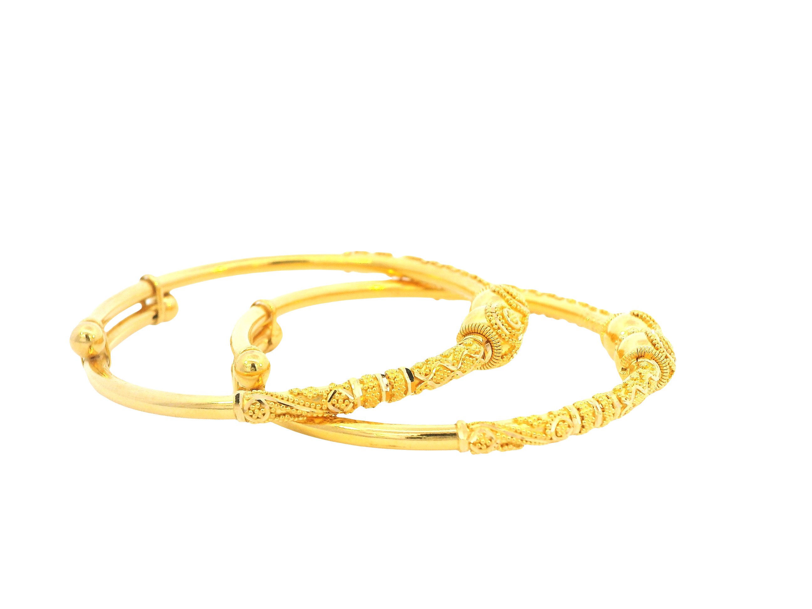 22K Yellow Gold Adjustable Baby Bangle
