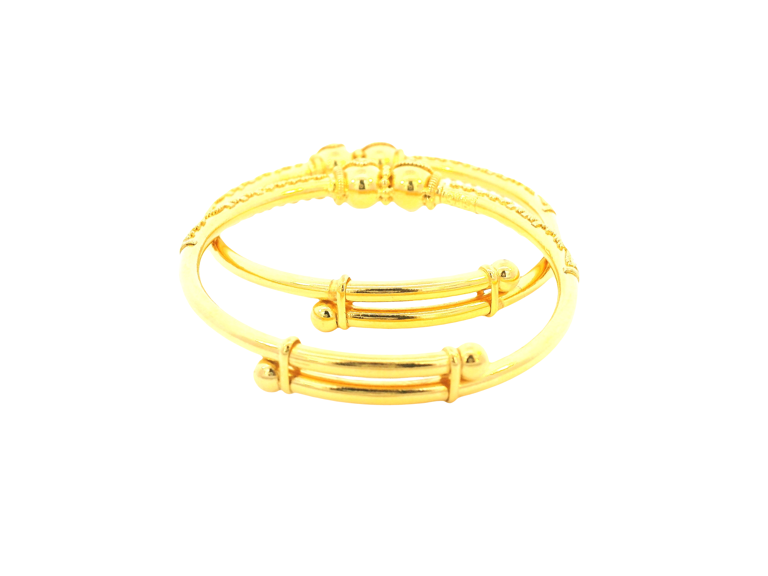 22K Yellow Gold Adjustable Baby Bangle