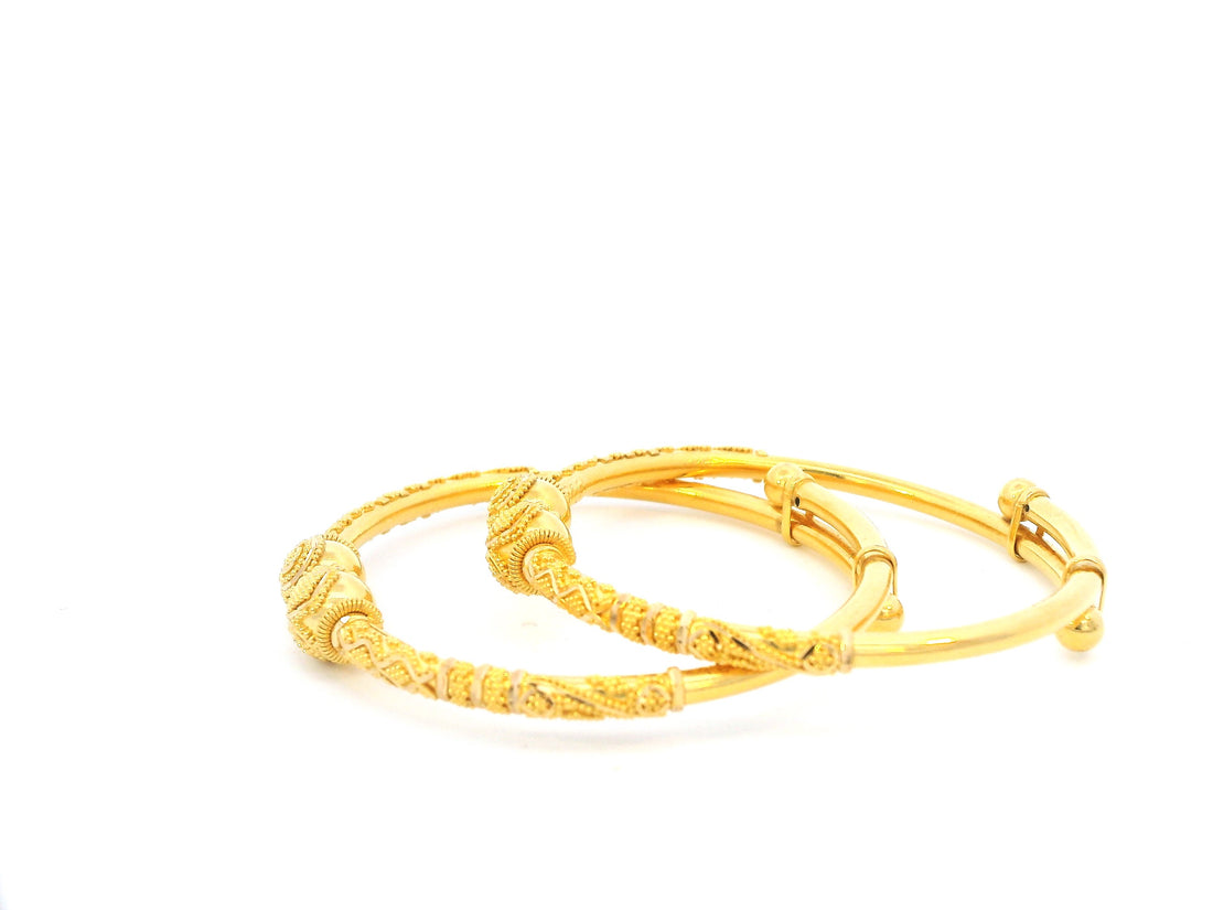 22K Yellow Gold Adjustable Baby Bangle
