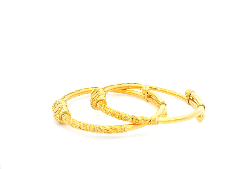 22K Yellow Gold Adjustable Baby Bangle
