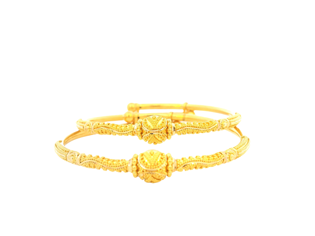 22K Yellow Gold Adjustable Baby Bangle