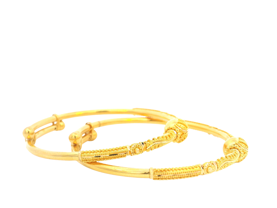 22K Yellow Gold Adjustable Baby Bangle