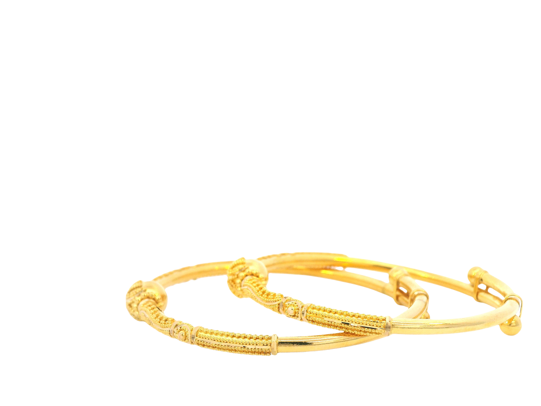 22K Yellow Gold Adjustable Baby Bangle
