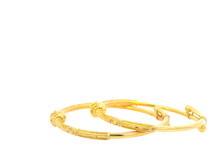 22K Yellow Gold Adjustable Baby Bangle