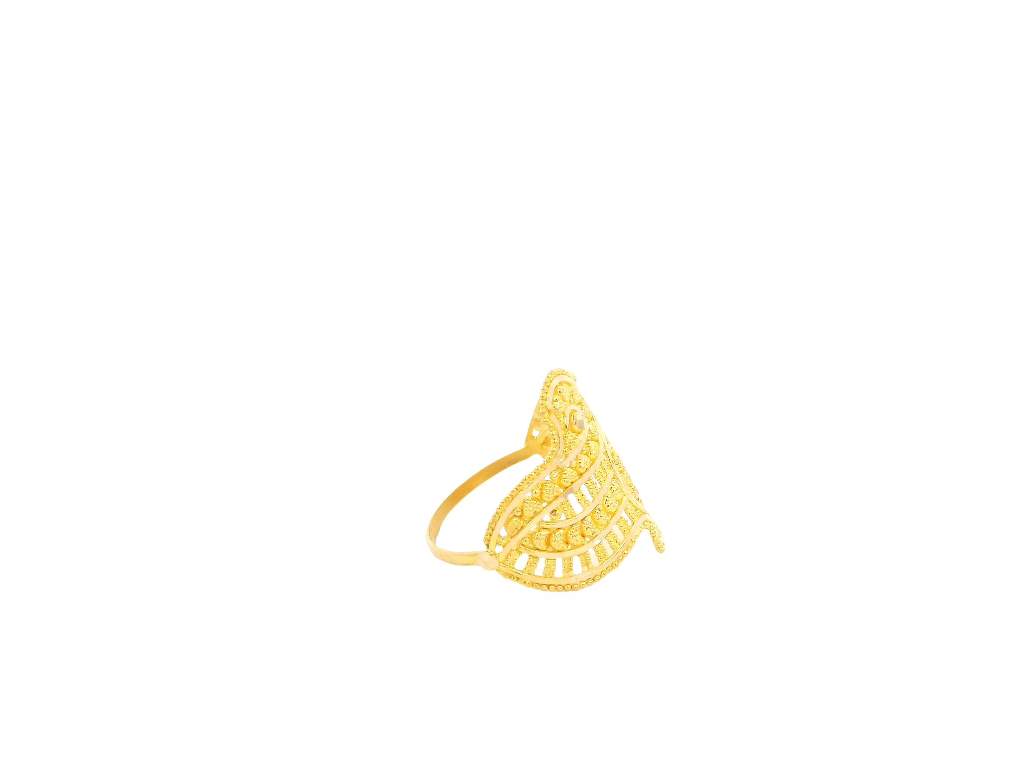 22K Yellow Gold Ring with Resizing Option