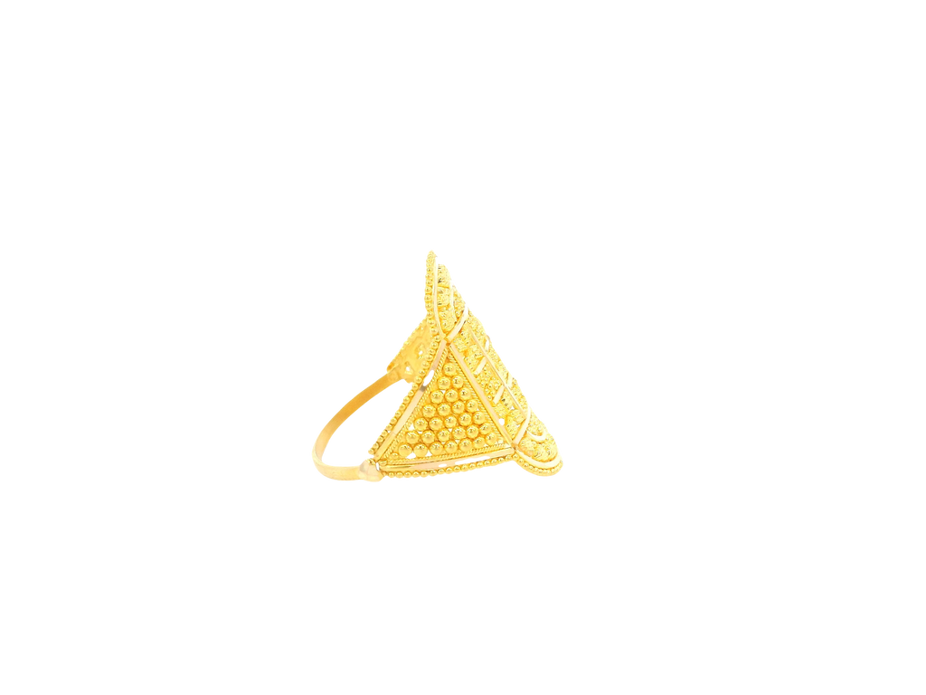 22K Yellow Gold Ring with Resizing Option